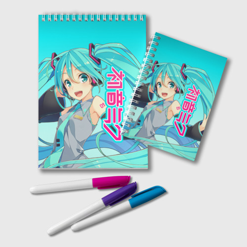 Блокнот Hatsune Miku Мику Хацунэ, цвет точка