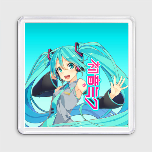 Магнит 55*55 Hatsune Miku Мику Хацунэ