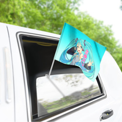 Флаг для автомобиля Hatsune Miku Мику Хацунэ - фото 2