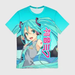 Мужская футболка 3D Hatsune Miku Мику Хацунэ