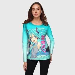 Женский лонгслив 3D Hatsune Miku Мику Хацунэ - фото 2