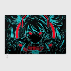 Флаг 3D Мику Хацунэ Hatsune Miku
