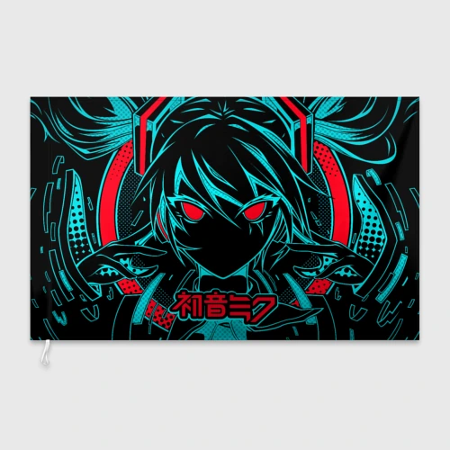 Флаг 3D Мику Хацунэ Hatsune Miku