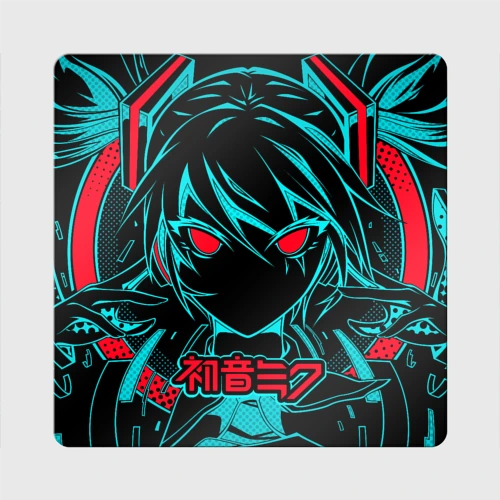 Магнит виниловый Квадрат Мику Хацунэ Hatsune Miku