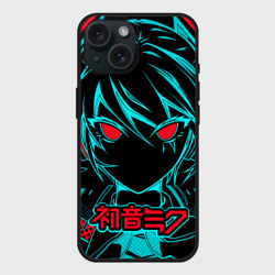 Чехол силиконовый для Apple iPhone 15 матовый Мику Хацунэ Hatsune Miku