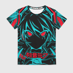 Женская футболка 3D Мику Хацунэ Hatsune Miku