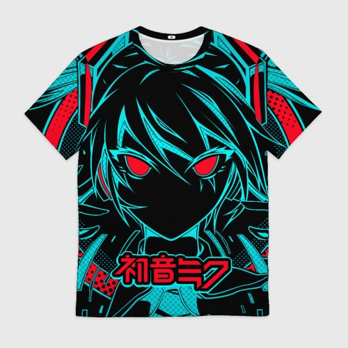 Мужская футболка 3D Мику Хацунэ Hatsune Miku