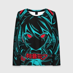 Женский лонгслив 3D Мику Хацунэ Hatsune Miku