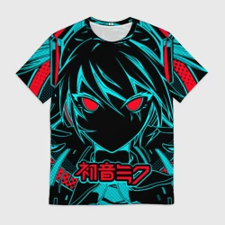 Мужская футболка 3D Мику Хацунэ Hatsune Miku
