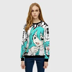 Женский свитшот 3D Hatsune Miku Vocaloid - фото 2