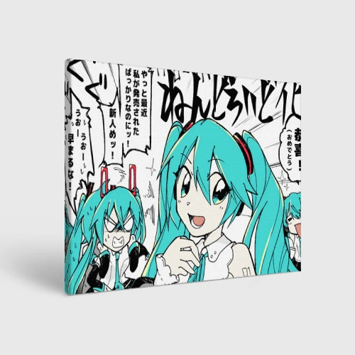 Холст прямоугольный Hatsune Miku Vocaloid