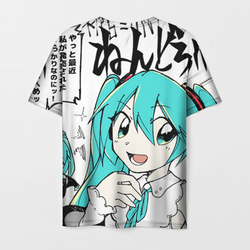 Мужская футболка 3D Hatsune Miku Vocaloid, цвет 3D печать - фото 2