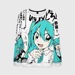 Мужской свитшот 3D Hatsune Miku Vocaloid