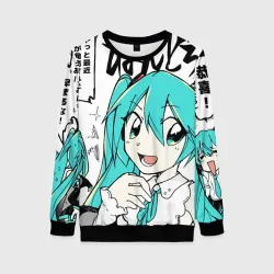Женский свитшот 3D Hatsune Miku Vocaloid