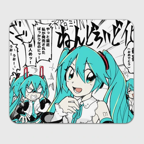 Прямоугольный коврик для мышки Hatsune Miku Vocaloid