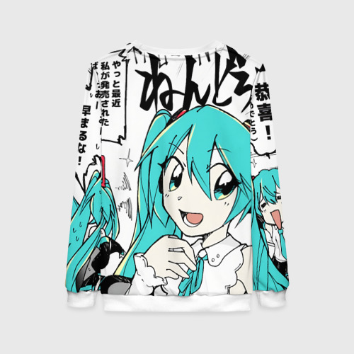 Женский свитшот 3D Hatsune Miku Vocaloid, цвет 3D печать - фото 2