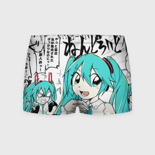 Мужские трусы 3D Hatsune Miku Vocaloid, цвет 3D печать - фото 2