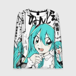 Женский лонгслив 3D Hatsune Miku Vocaloid