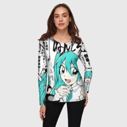 Женский лонгслив 3D Hatsune Miku Vocaloid - фото 2