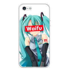 Чехол для iPhone 5/5S матовый Waifu - Hatsune Miku