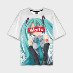 Мужская футболка oversize 3D Waifu - Hatsune Miku