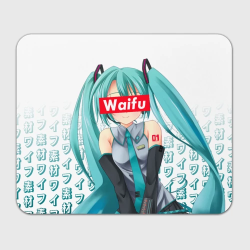 Прямоугольный коврик для мышки Waifu - Hatsune Miku