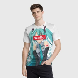Мужская футболка 3D Waifu - Hatsune Miku - фото 2