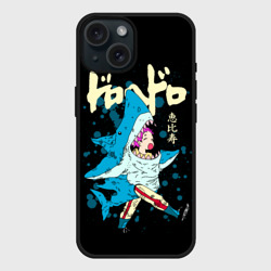 Чехол силиконовый для Apple iPhone 15 матовый Dorohedoro: Эбису в костюме акулы