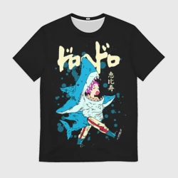 Мужская футболка 3D Dorohedoro: Эбису в костюме акулы