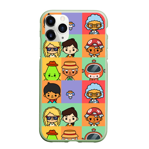 Чехол для iPhone 11 Pro матовый Toca Boca world hero, цвет салатовый