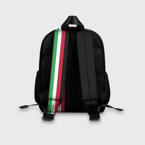 Детский рюкзак 3D с принтом DUCATI MOTOCYCLE ITALY LINE, вид сзади #2
