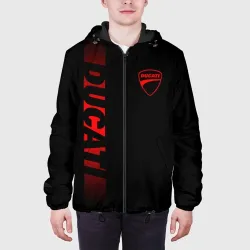 Мужская куртка 3D Ducati black red line - фото 4