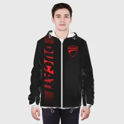 Мужская куртка 3D Ducati black red line - фото 4
