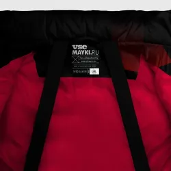Мужская зимняя куртка 3D Ducati black red line - фото 7