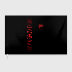 Флаг 3D Ducati black red line