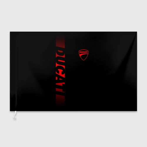 Флаг 3D Ducati black red line