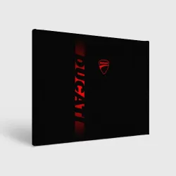 Холст прямоугольный Ducati black red line