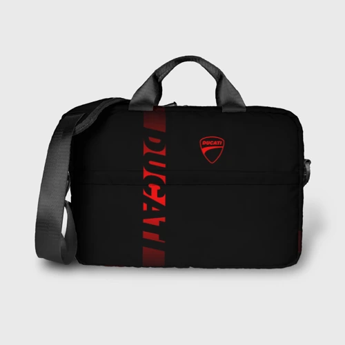 Сумка для ноутбука 3D Ducati black red line