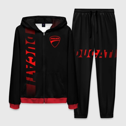 Мужской костюм 3D Ducati black red line
