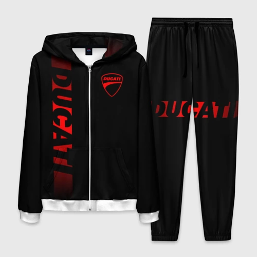 Мужской костюм 3D Ducati black red line