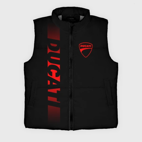 Мужской жилет утепленный 3D Ducati black red line