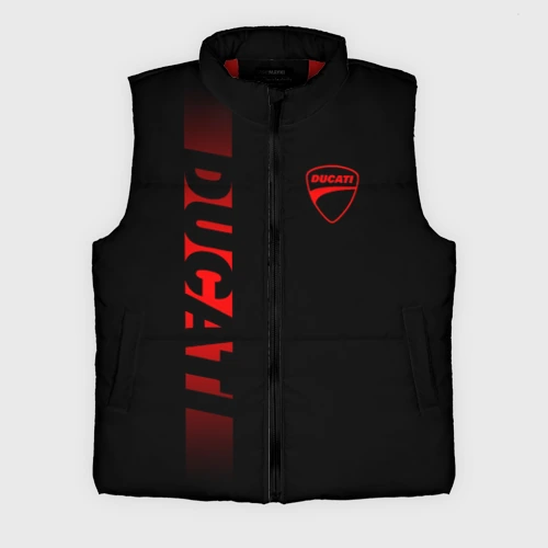 Мужской жилет утепленный 3D Ducati black red line