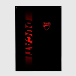 Постер Ducati black red line