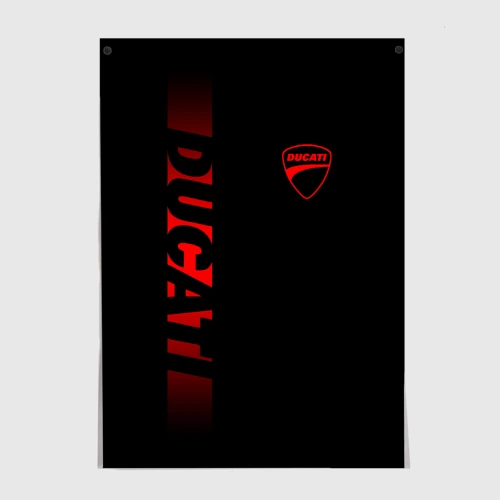 Постер Ducati black red line
