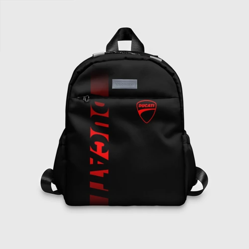 Детский рюкзак 3D Ducati black red line