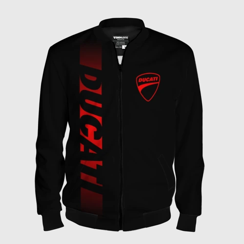 Мужской бомбер 3D Ducati black red line
