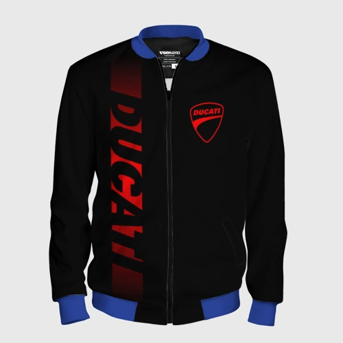 Мужской бомбер 3D Ducati black red line