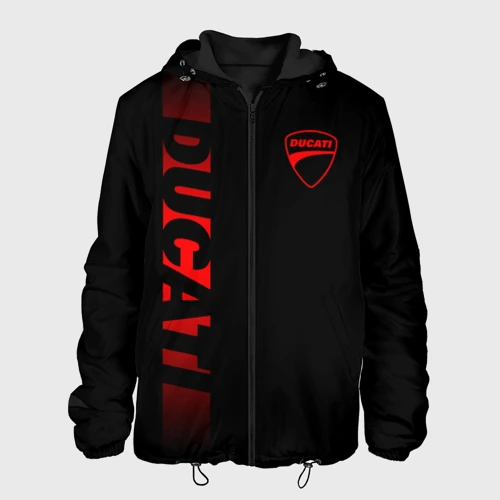 Мужская куртка 3D Ducati black red line
