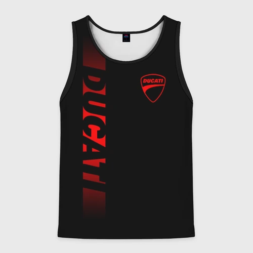 Мужская майка 3D Ducati black red line