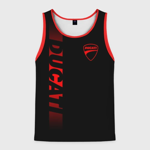 Мужская майка 3D Ducati black red line